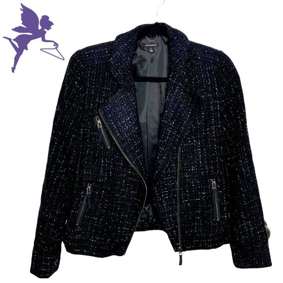 I HEART RONSON Metallic Tweed Biker Jacket - Picture 6 of 7